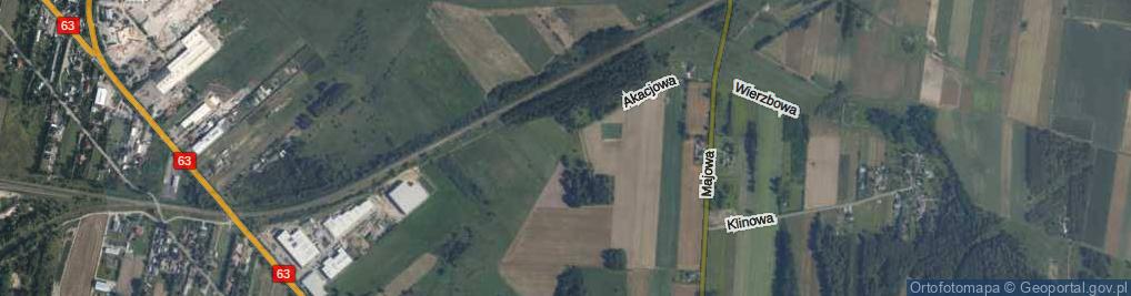 Zdjęcie satelitarne Akacjowa ul.